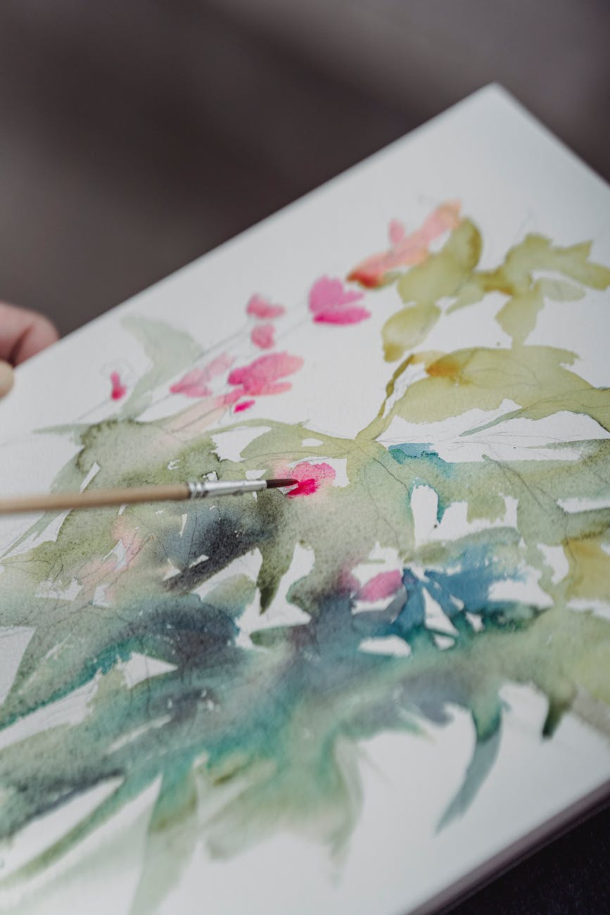 A Colorful Artwork Painted in a Sketchpad